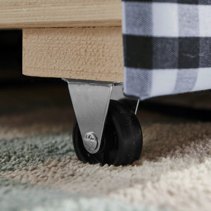 Gingham Daybed With USB Port and Wave Design