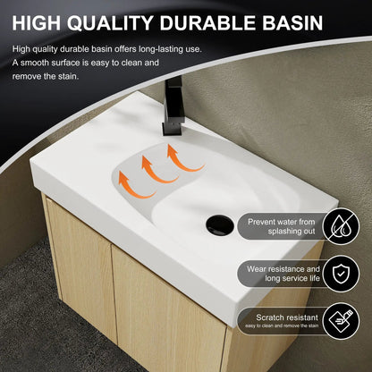 Modern Bathroom Vanity with Ceramic Basin Sink