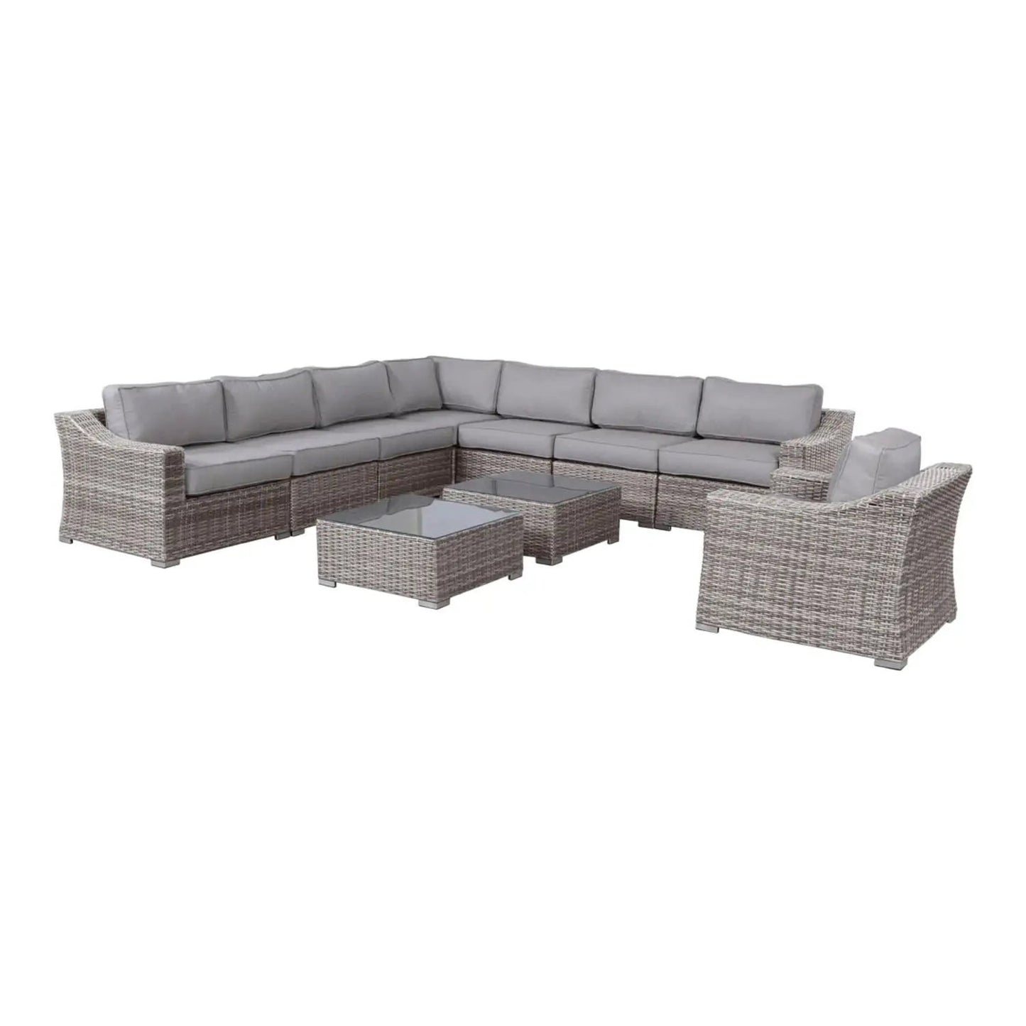 Outdoor Wicker Conversation Set With Cushions