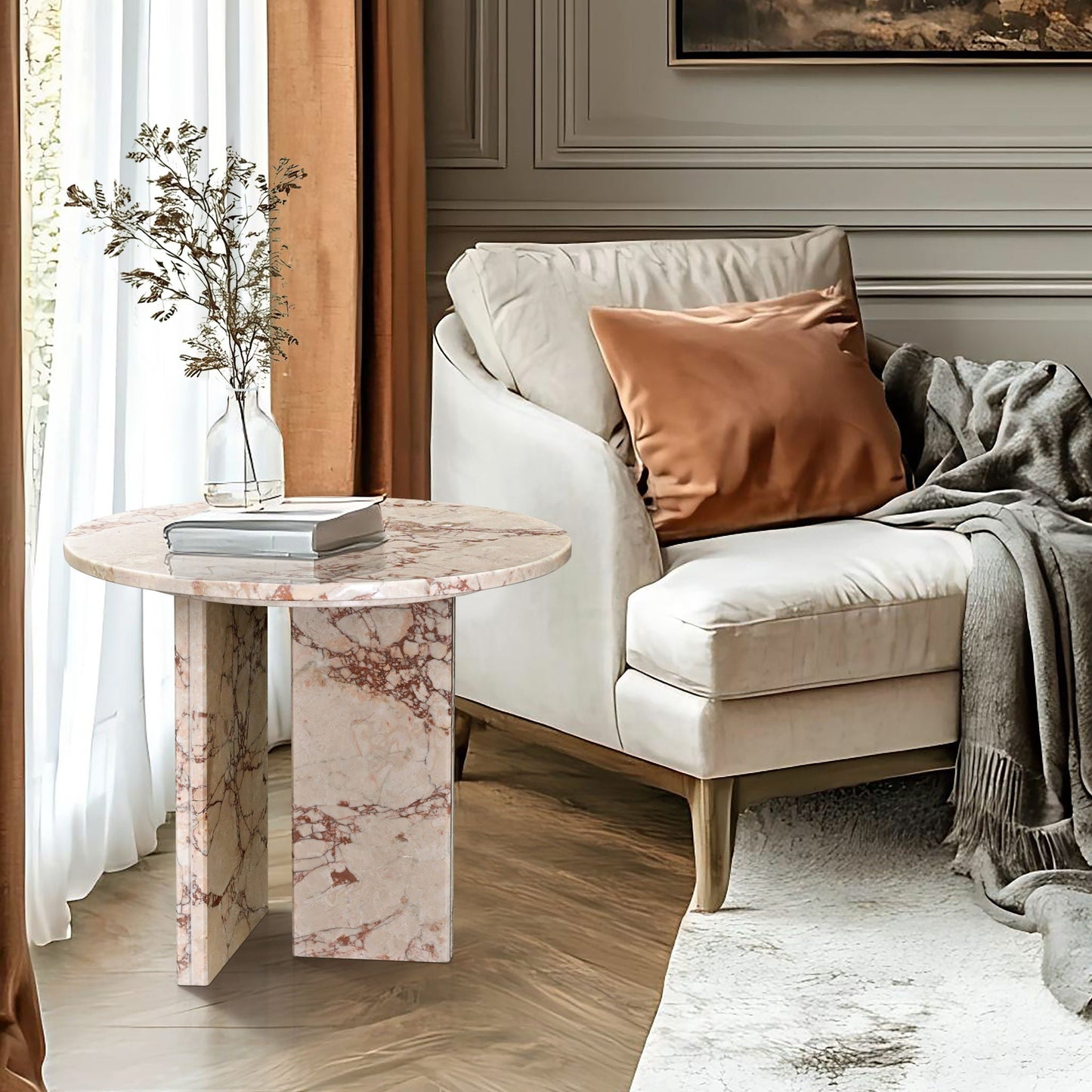Luxury Marble Coffee Table With Unique Veining
