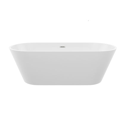Freestanding glossy white bathtub with centered drain, HouseOfZazla Bathtubs on Tampa Home & Garden Store