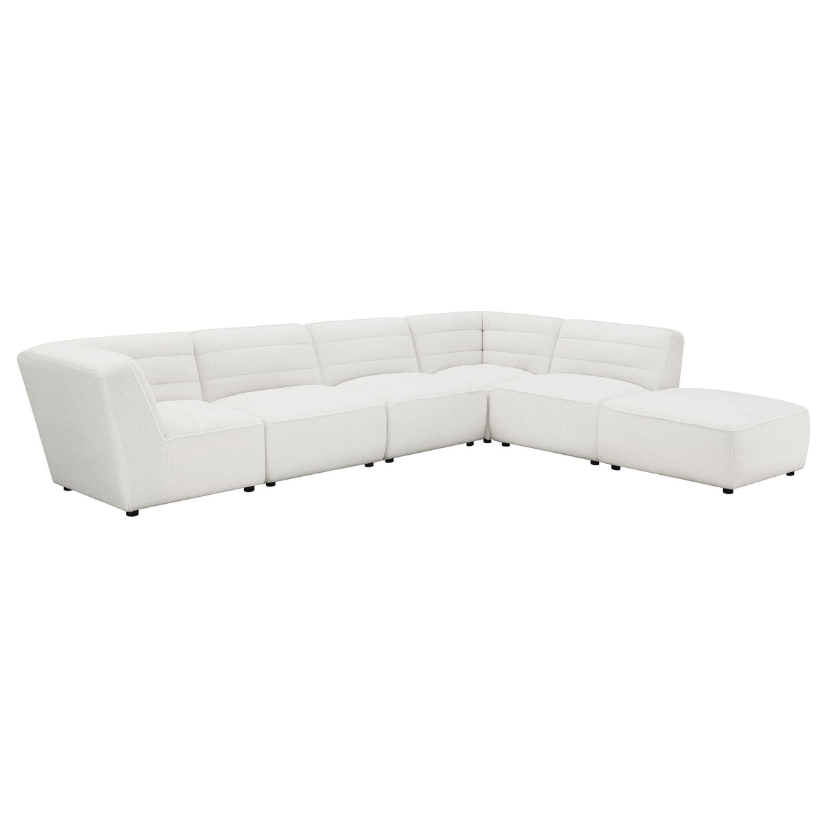 Nevve 6 Piece Upholstered Tufted Sectional Ivory, 2-Piece Living Room Set by HouseOfZazla on Tampa Home & Garden Store