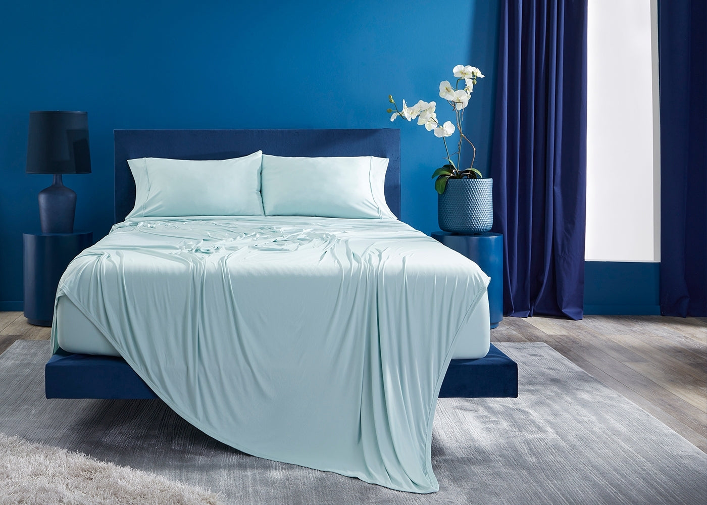 BedGear Vertex Sheets In Misty Blue For Cal King