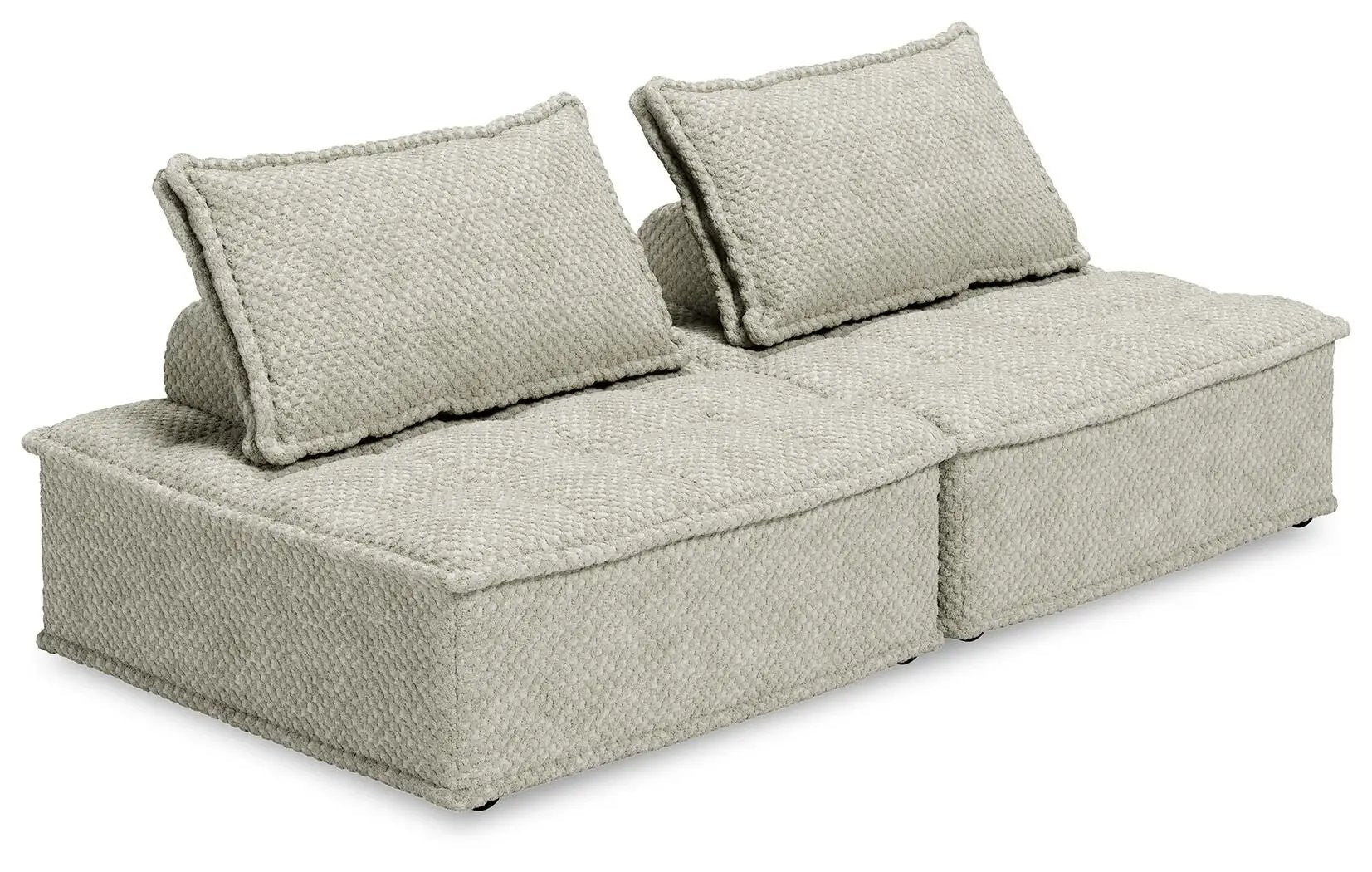 Bales Sectional beige boucle fabric with two back cushions Unique Piece Furniture on Tampa Home & Garden Store