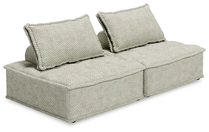 Bales Sectional beige boucle fabric with two back cushions Unique Piece Furniture on Tampa Home & Garden Store