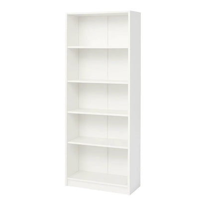 5 Tier Bookshelf Storage Cabinet white finish with clean lines Unique Piece Furniture on Tampa Home & Garden Store