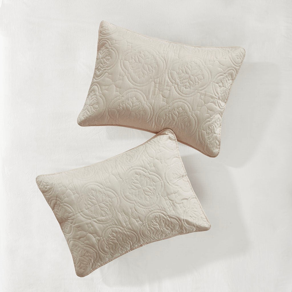 Cream Reversible Bedspread Set for Queen Beds