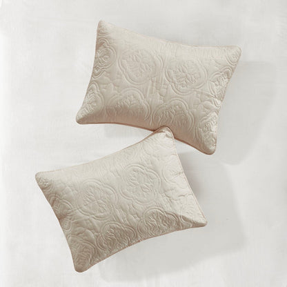 Cream Reversible Bedspread Set for Queen Beds