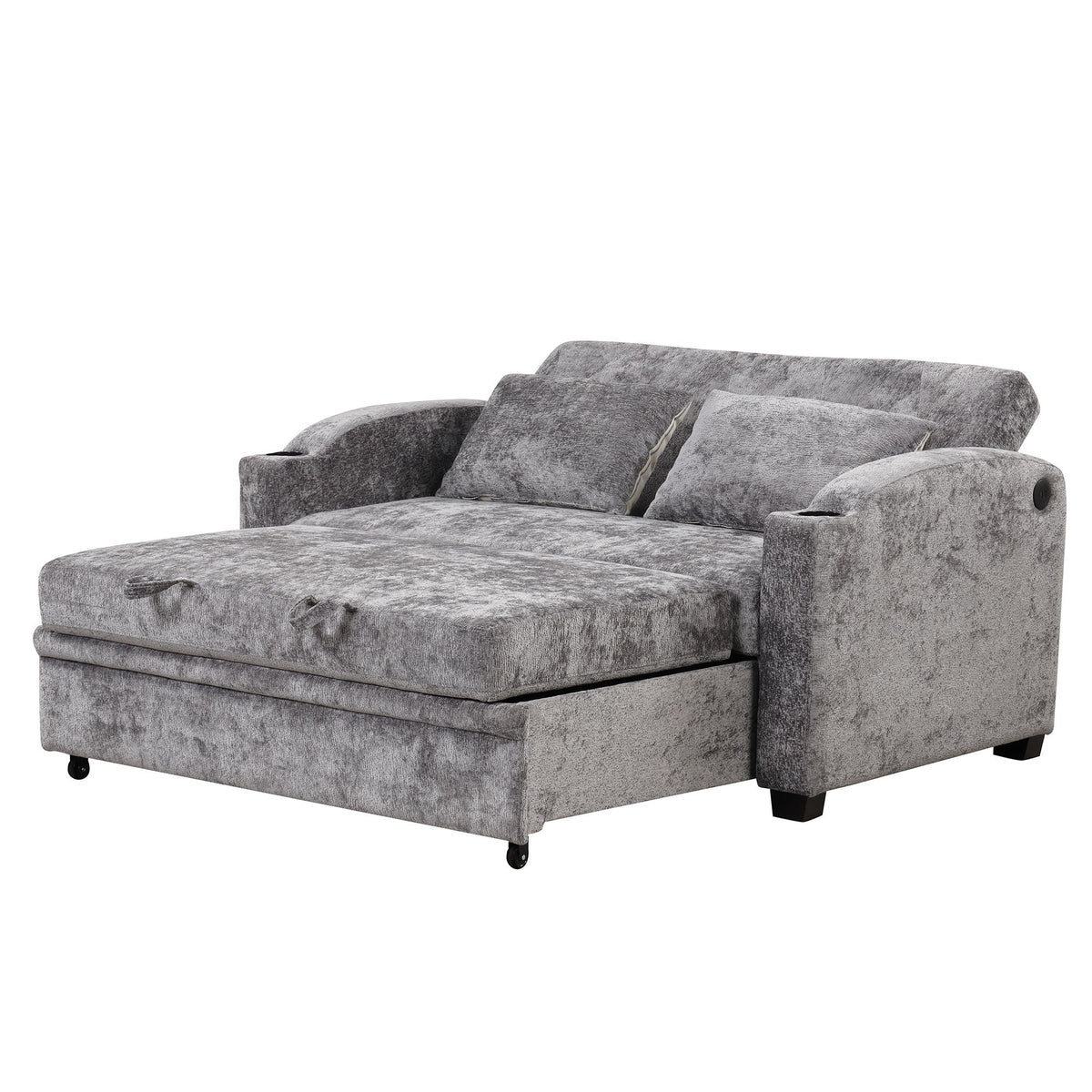 Convertible Sofa With Usb And Adjustable Backrest