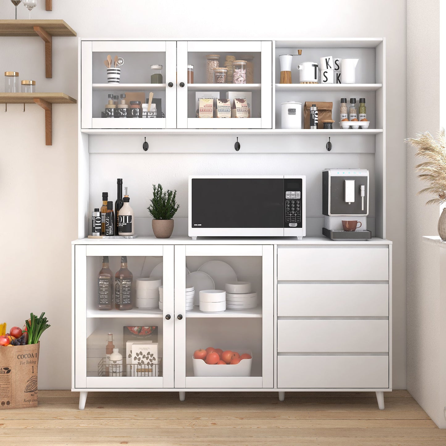 Large Freestanding Kitchen Storage Cabinet