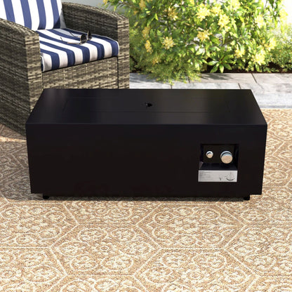 Modern Outdoor Fire Pit Table With Glass Cover