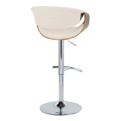 Curvo Mid Century Barstool with Swivel Seat