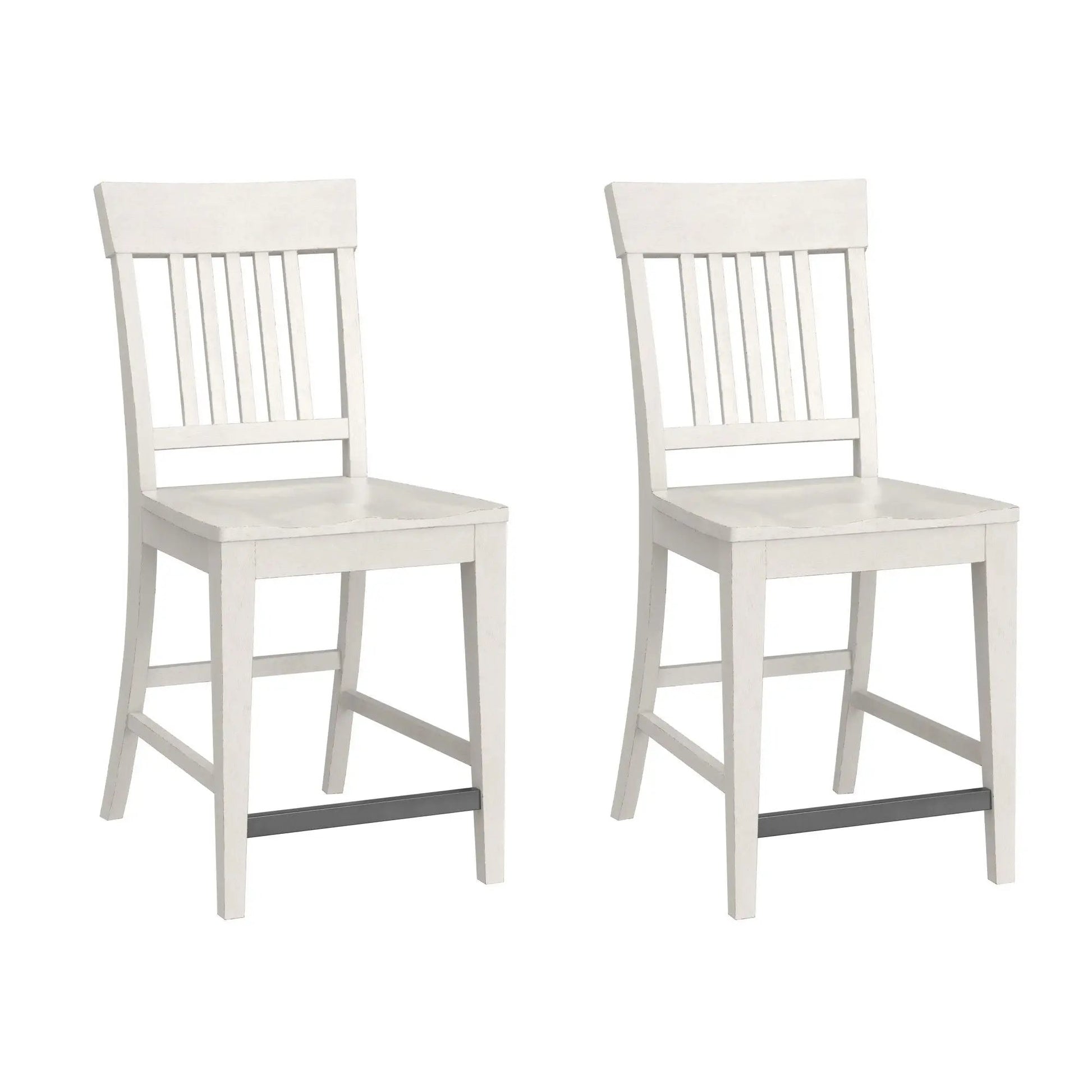 Slat Back Counter Stool Set of 2 in white by Unique Piece Furniture on Tampa Home & Garden Store
