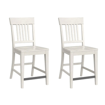 Slat Back Counter Stool Set of 2 in white by Unique Piece Furniture on Tampa Home & Garden Store