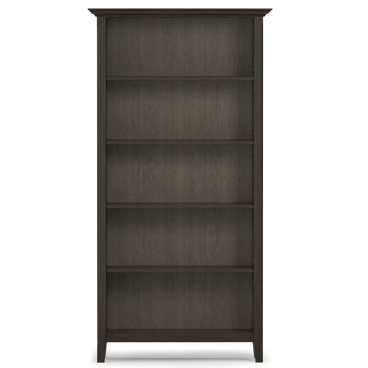 Amherst Five Shelf Bookcase Handcrafted Wood
