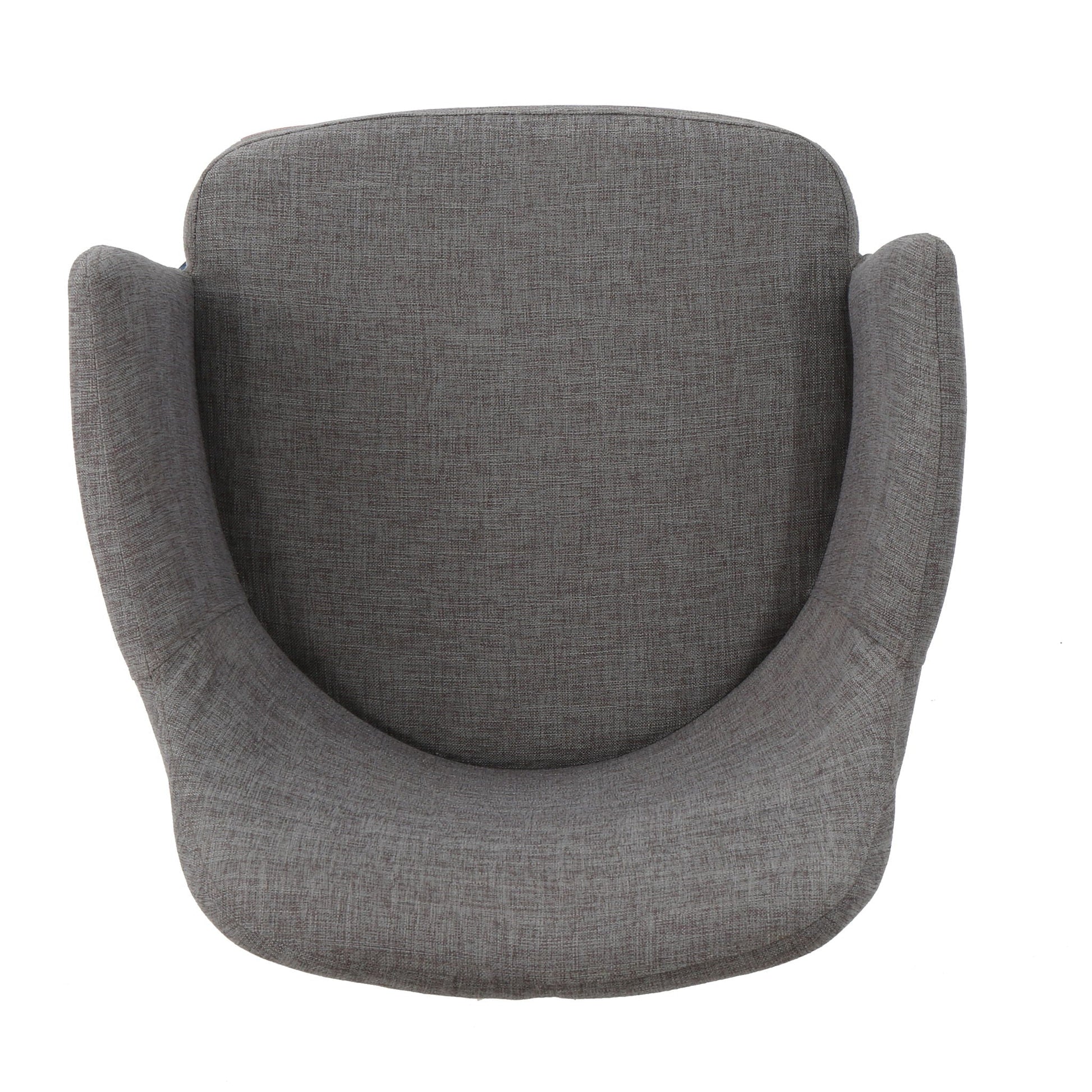 Elegant Dining Chair With Contoured Support gray textured fabric armchair on Tampa Home & Garden Store