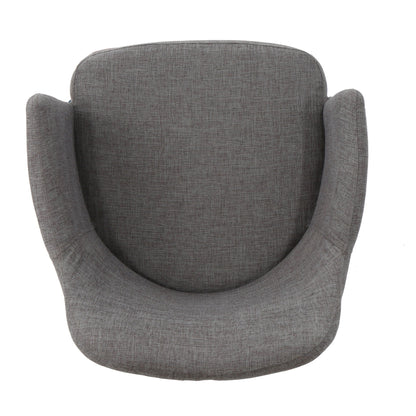 Elegant Dining Chair With Contoured Support gray textured fabric armchair on Tampa Home & Garden Store