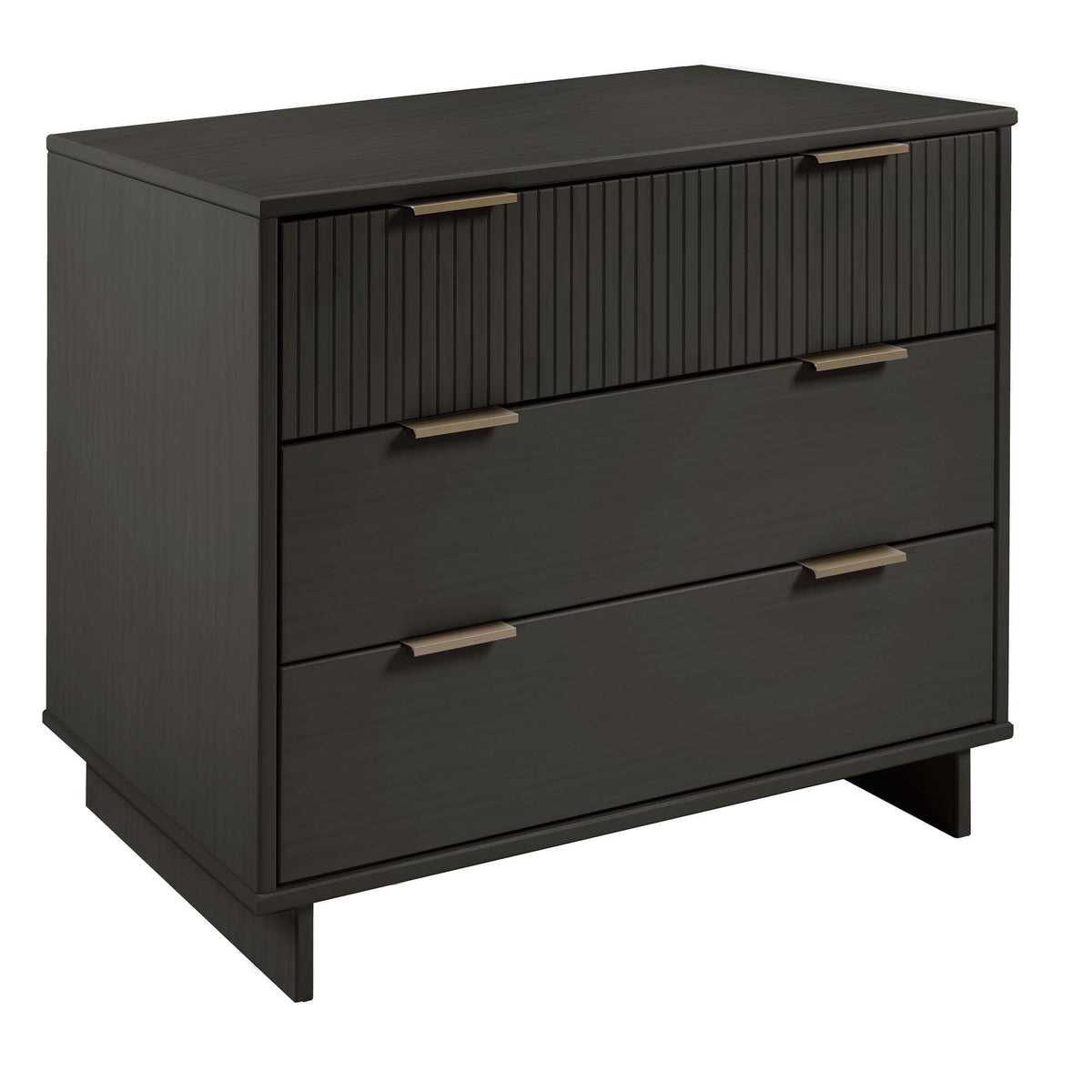 Solid Wood 3-Drawer Dresser with Ribbed Fronts in dark espresso finish by HouseOfZazla on Tampa Home & Garden Store