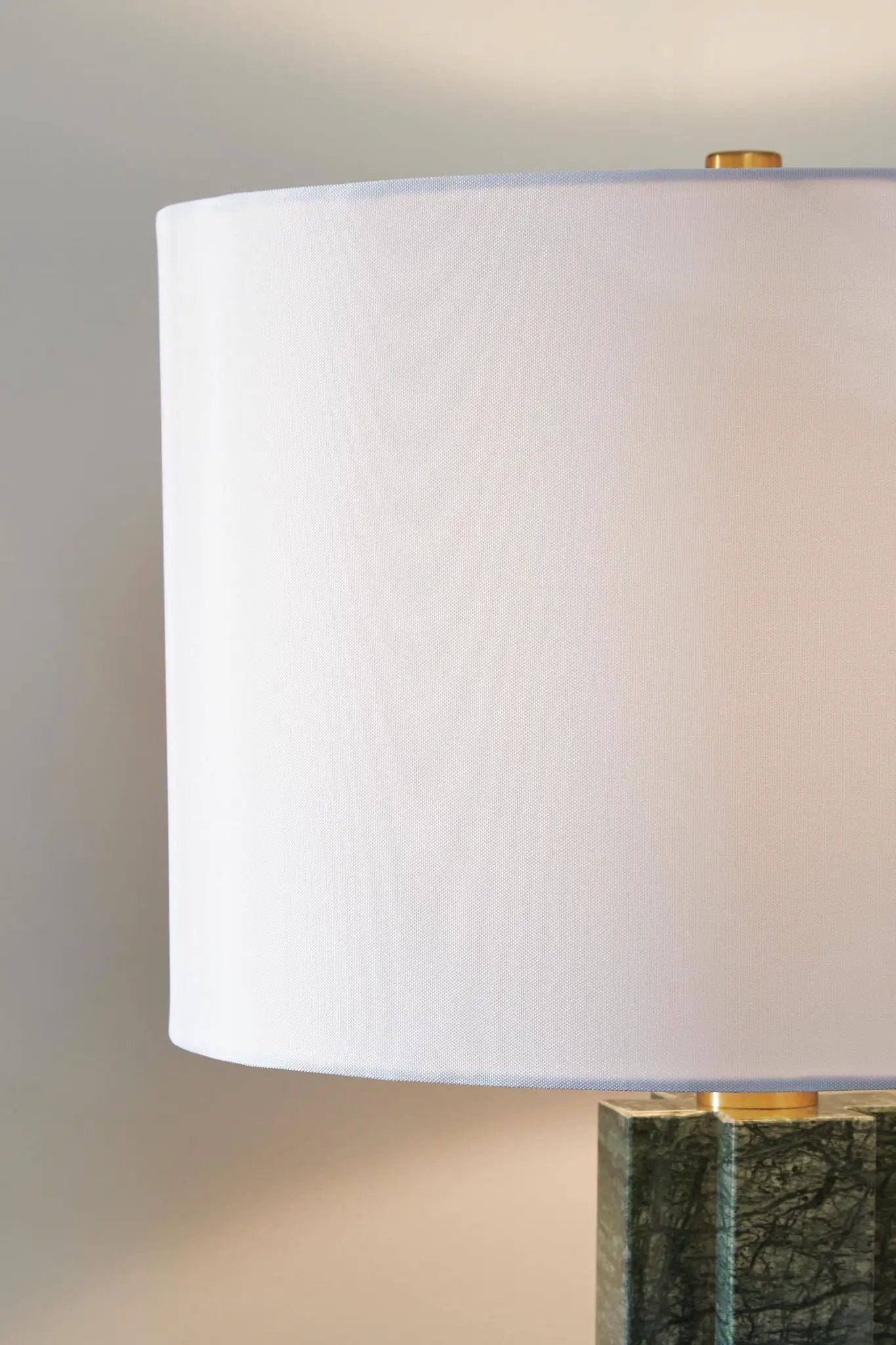 Keegan marble table lamp green marble base with white fabric shade Unique Piece Furniture on Tampa Home & Garden Store