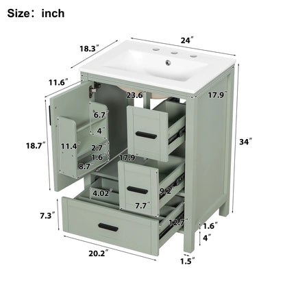 Bathroom Vanity With Sink and Soft-Close Drawers