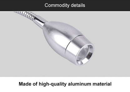 3W dimmable LED wall reading lamp head in silver aluminum on Tampa Home & Garden Store