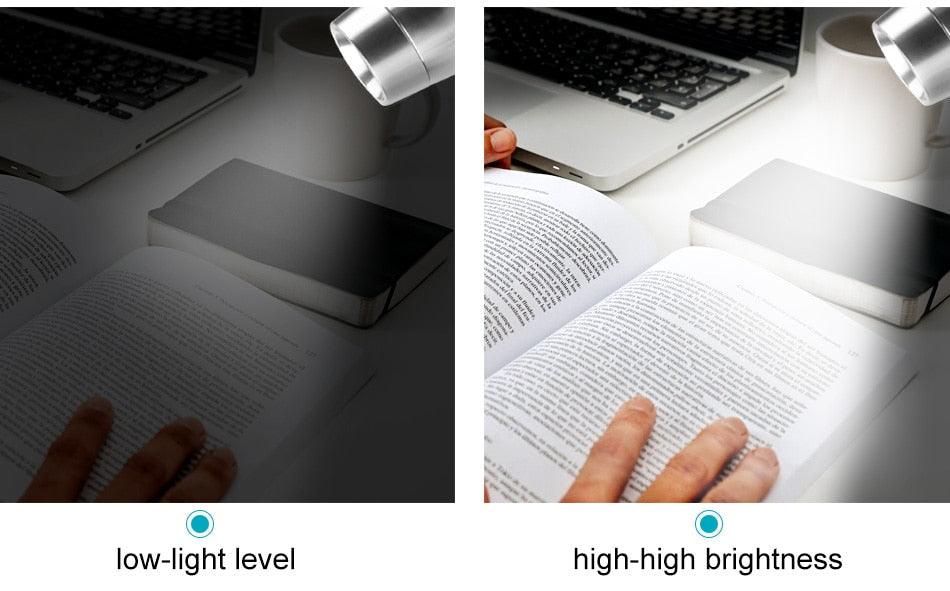 Stevvex 3W dimmable LED wall lamp with metal head over a book; two brightness levels on Tampa Home & Garden Store