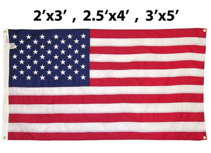 Bandera estadounidense de nailon WallSafe™ para pared | Ojales reforzados | Hecho en EE. UU.