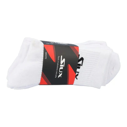 3x Tall Socks by Siux USA, white crew-length socks in a 3-pack on Tampa Home & Garden Store