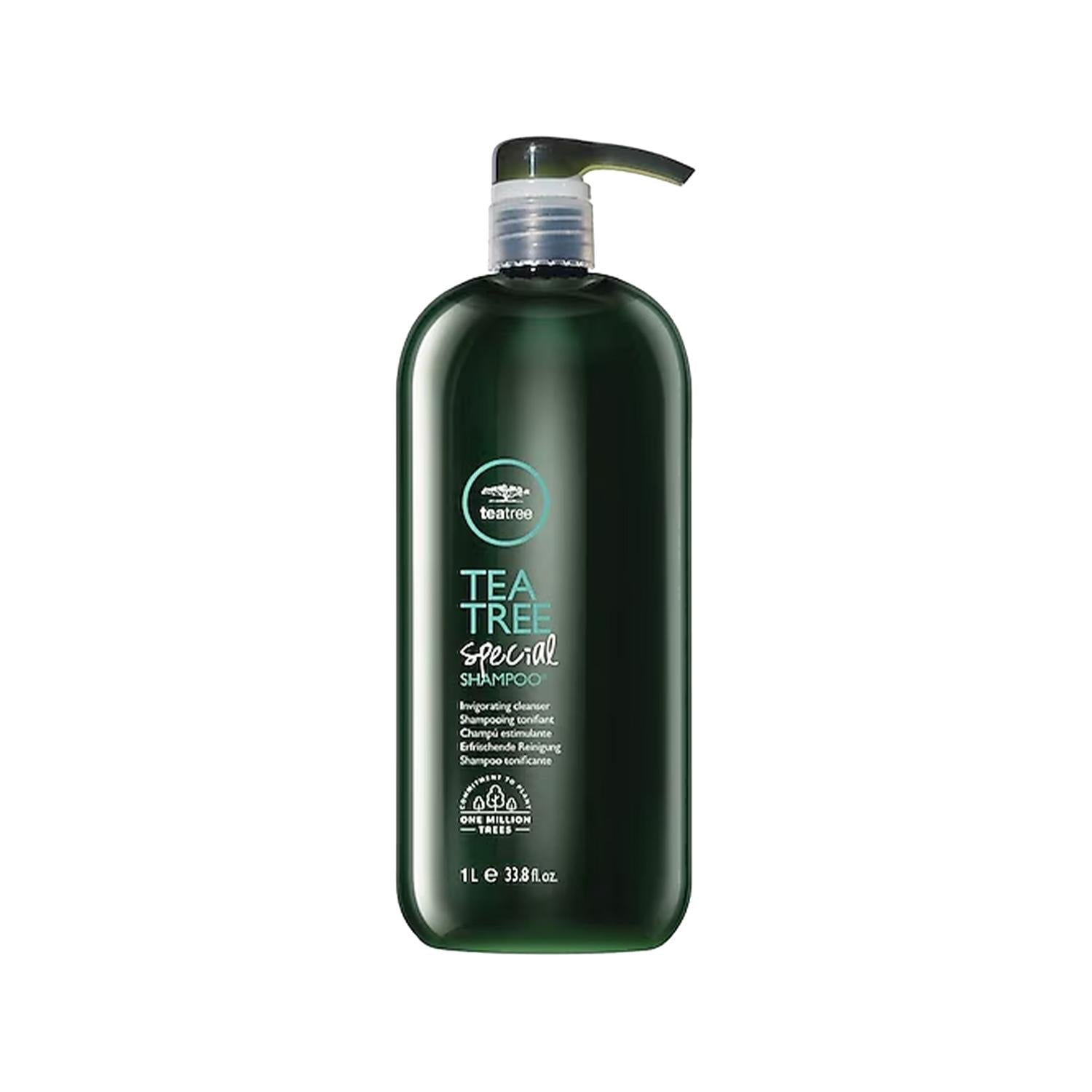 Shampoo Paul Mitchell Tea Tree Special Invigorating 1L with pump in dark green bottle on Tampa Home & Garden Store