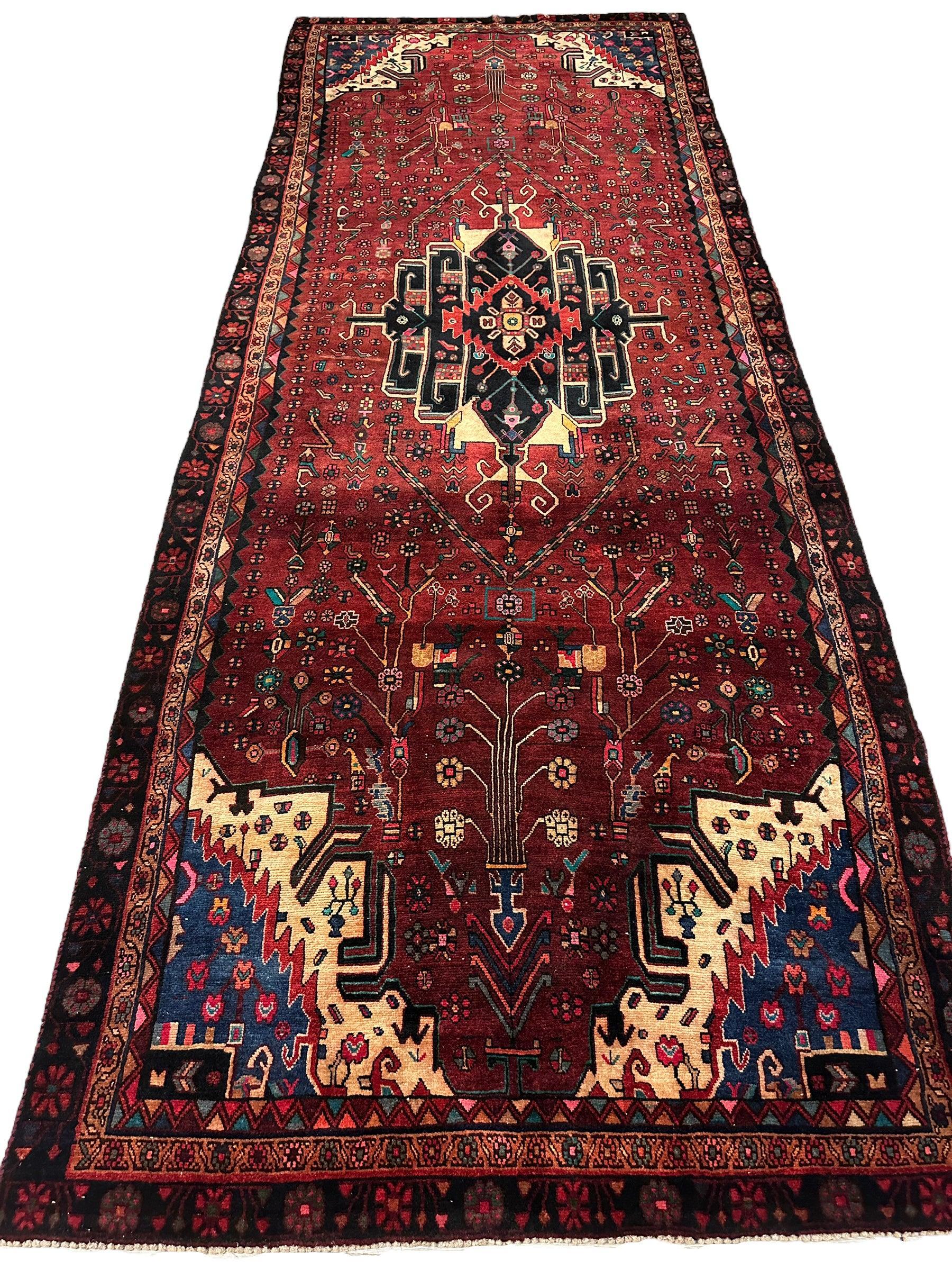 4'2” x 11’4” Hand Knotted Farahan Persian Wool Runner Rug - Tampa Home & Garden Store