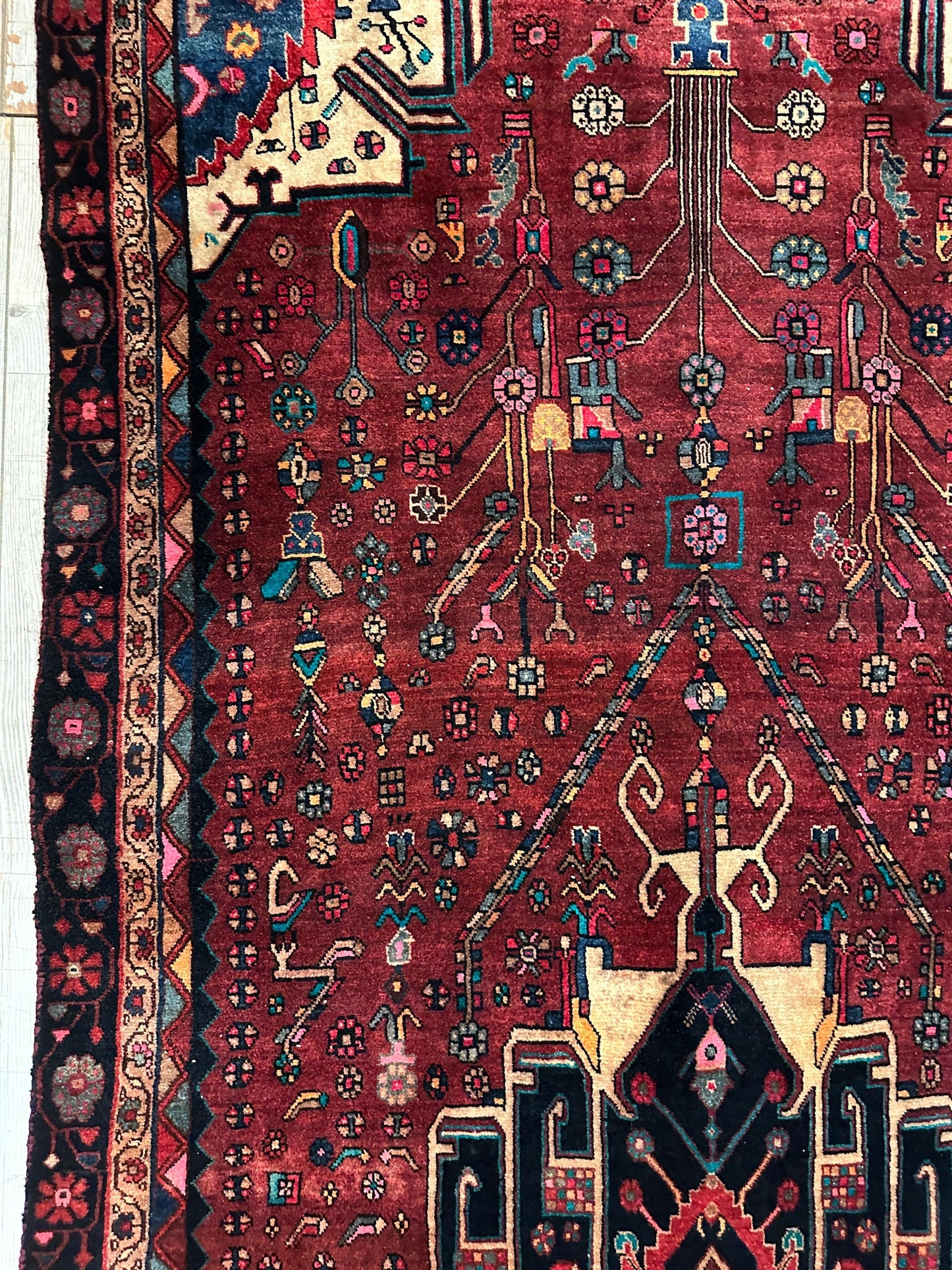 4'2” x 11’4” Hand Knotted Farahan Persian Wool Runner Rug - Tampa Home & Garden Store
