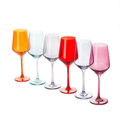 Colorata Stemmed Wine Glassware Set of 6