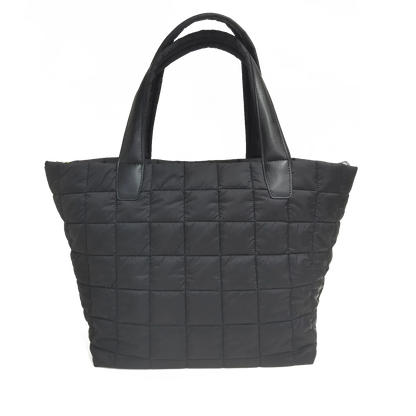 Quilted Nylon Tote – Lightweight, Triple-Zip, Travel & Work Ready