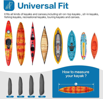 600D Kayak Cover; upgraded zipper closure, waterproof, UV protection for kayaks on Tampa Home & Garden Store