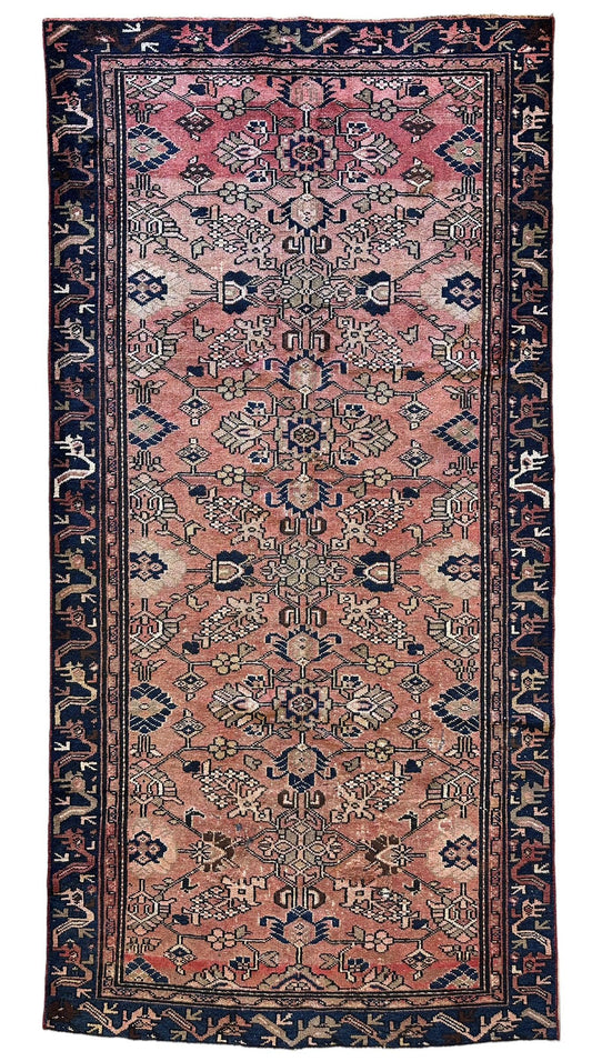 4' 4 x 9' 3 Hand Knotted Ultra Vintage Persian Wool Runner Rug - Tampa Home & Garden Store