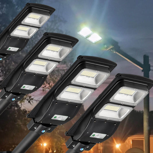 4 PACK 60W solar street light 6000 lumens - Tampa Home & Garden Store