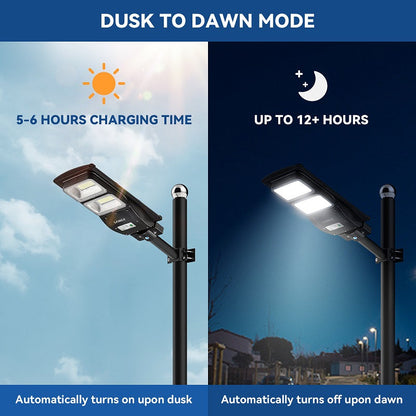 4 PACK 60W solar street light 6000 lumens - Tampa Home & Garden Store