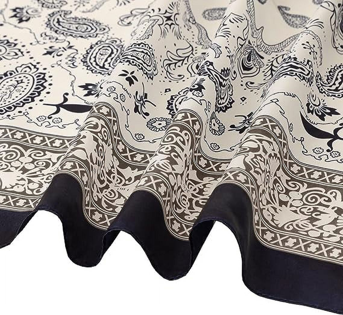 4-Pack 35” Satin Square Head Scarves – Silk-Feel Neck & Hair Wraps for Women – Lightweight, Versatile & Stylish for Day and Night Use - Tampa Home & Garden Store