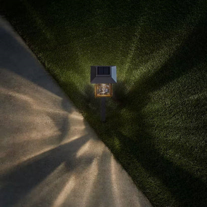 4 Pack - Bronze Gold Solar LED Light Set - Outdoor Path Yard Lighting - Tampa Home & Garden Store