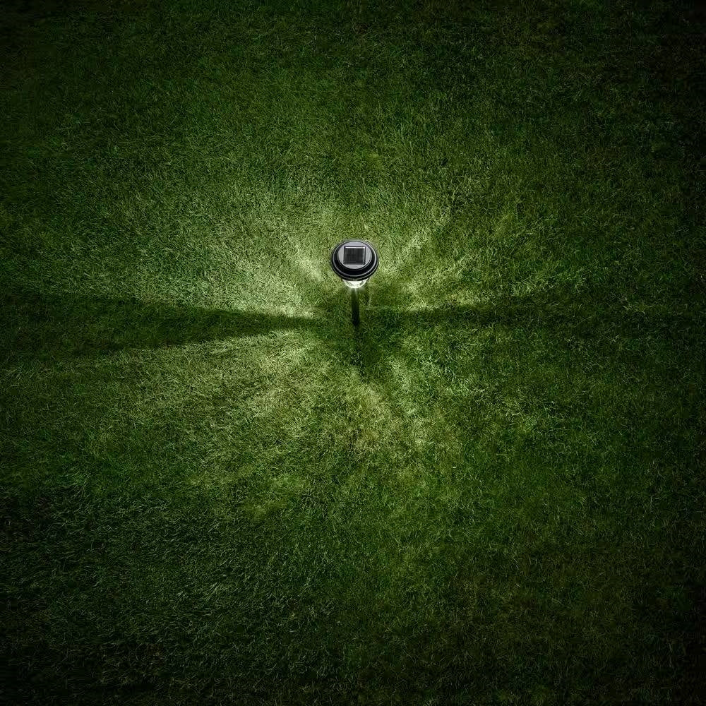 4 Pack - Solar LED Light Set - Outdoor Path Lighting in Black - Tampa Home & Garden Store