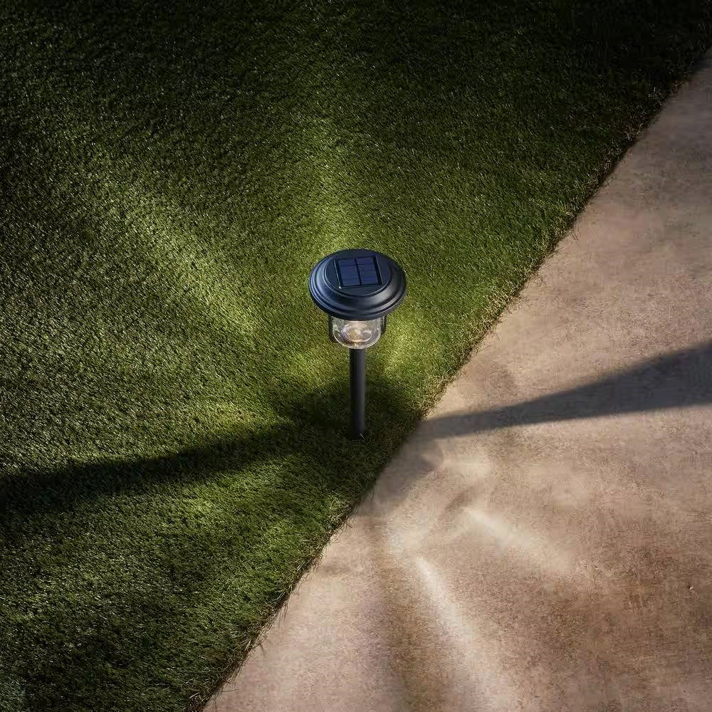 4 Pack - Solar LED Light Set - Outdoor Path Lighting in Black - Tampa Home & Garden Store