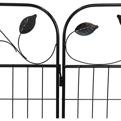 4 Pack Steel Foldable Garden Fence Floral Staked Trellis Panel Animal Barrier - Tampa Home & Garden Store