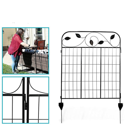 4 Pack Steel Foldable Garden Fence Floral Staked Trellis Panel Animal Barrier - Tampa Home & Garden Store