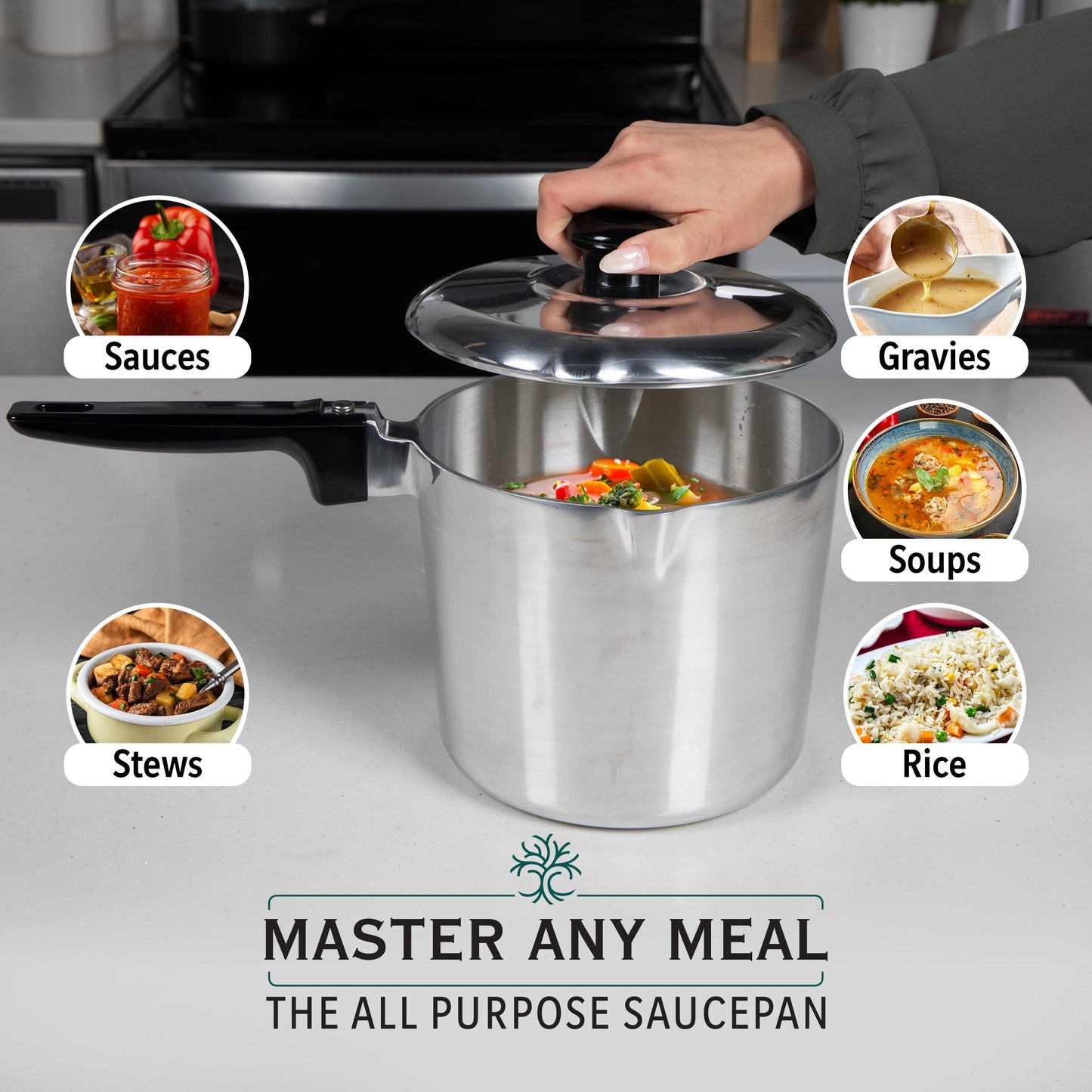 4 Quart Sauce Pan with Lid - Tampa Home & Garden Store