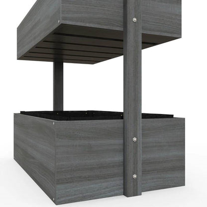 4 Tier Vertical Wooden Planter Box Raised Bed Grey - Tampa Home & Garden Store
