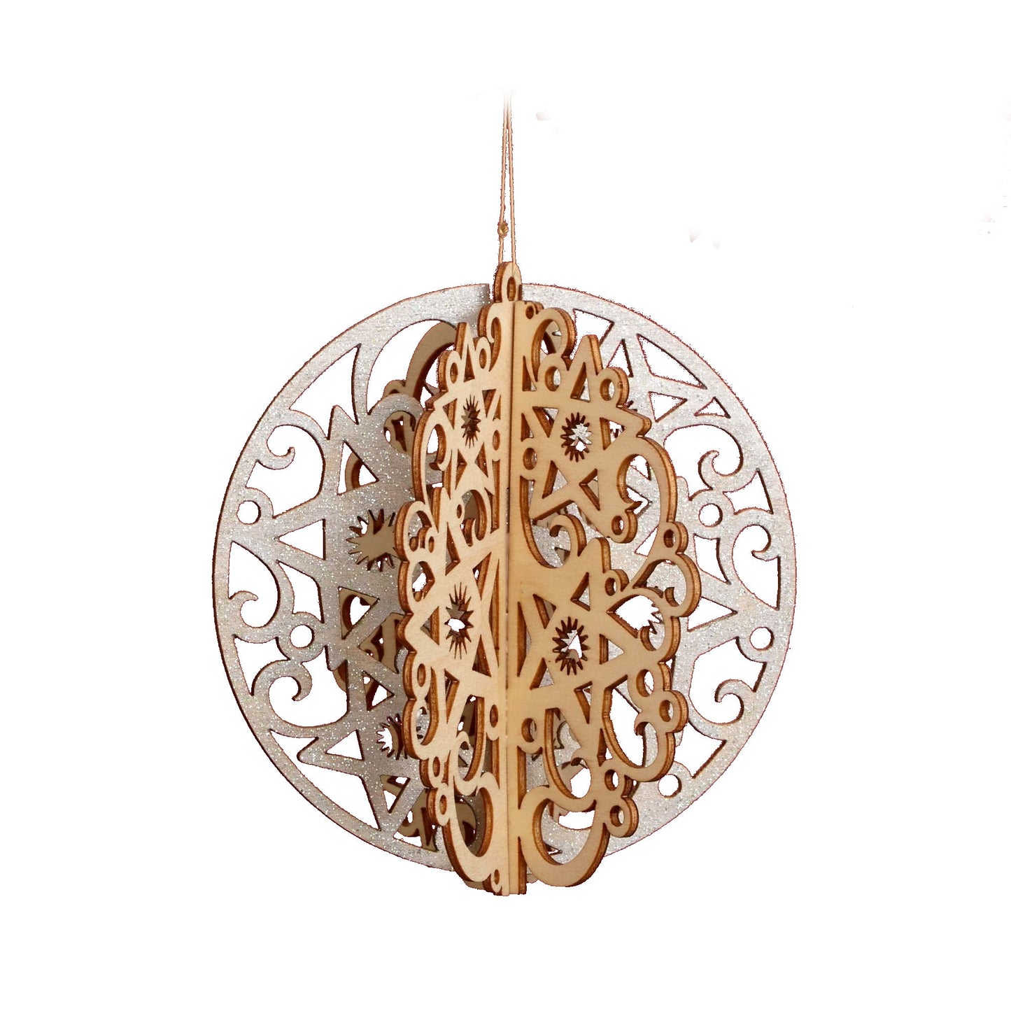 4" Wooden Star Snowflake Ornament - Tampa Home & Garden Store