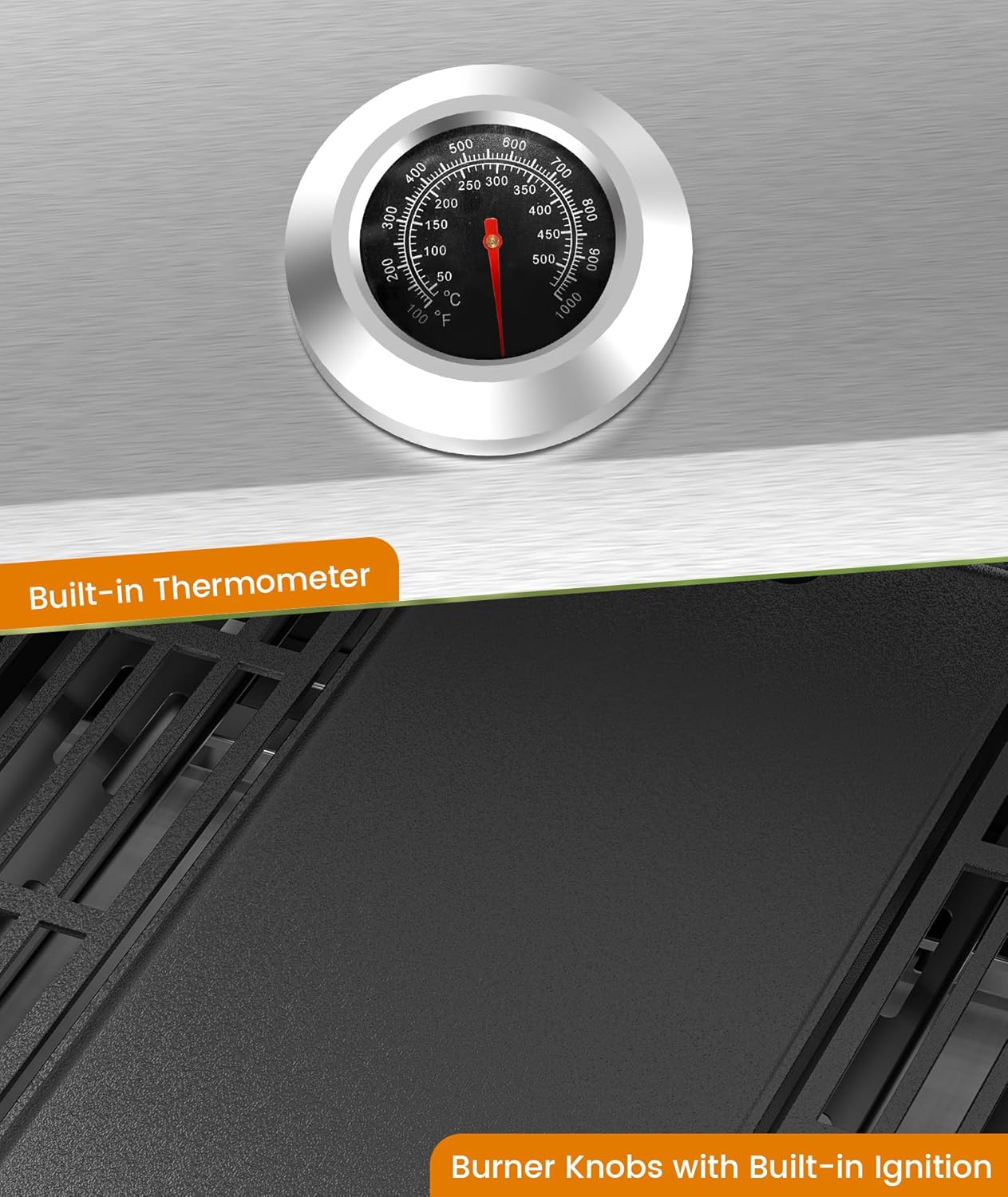 Parrillas de gas propano de 3 y 4 quemadores con quemadores laterales para cocinar al aire libre, barbacoas, patios y campamentos. 