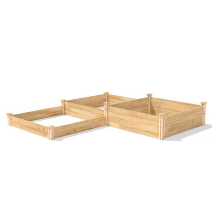 4 ft x 12 ft Cedar Wood 3 Tier Raised Garden Bed - Made in USA - Tampa Home & Garden Store