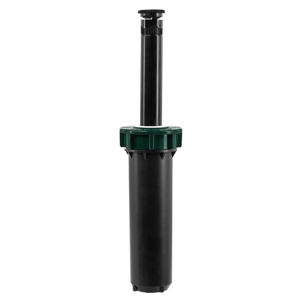 Orbit Irrigation 4-inch hard-top pop-up sprinkler with 15-ft adjustable nozzle, green collar on Tampa Home & Garden Store