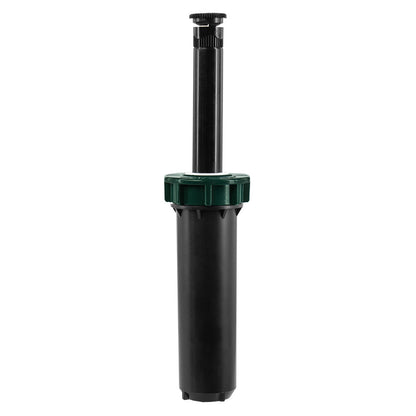 Orbit Irrigation 4-inch hard-top pop-up sprinkler with 15-ft adjustable nozzle, green collar on Tampa Home & Garden Store